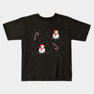 snowman & candy cane Kids T-Shirt